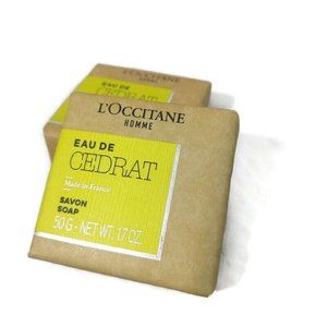 L'Occitane Men's Cedrat Soap 1.7 oz /50G X 2 - New